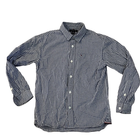 Tommy Hilfiger Boy’s Blue & White Gingham Oxford in Size Large (10-12) - Picture 1 of 5